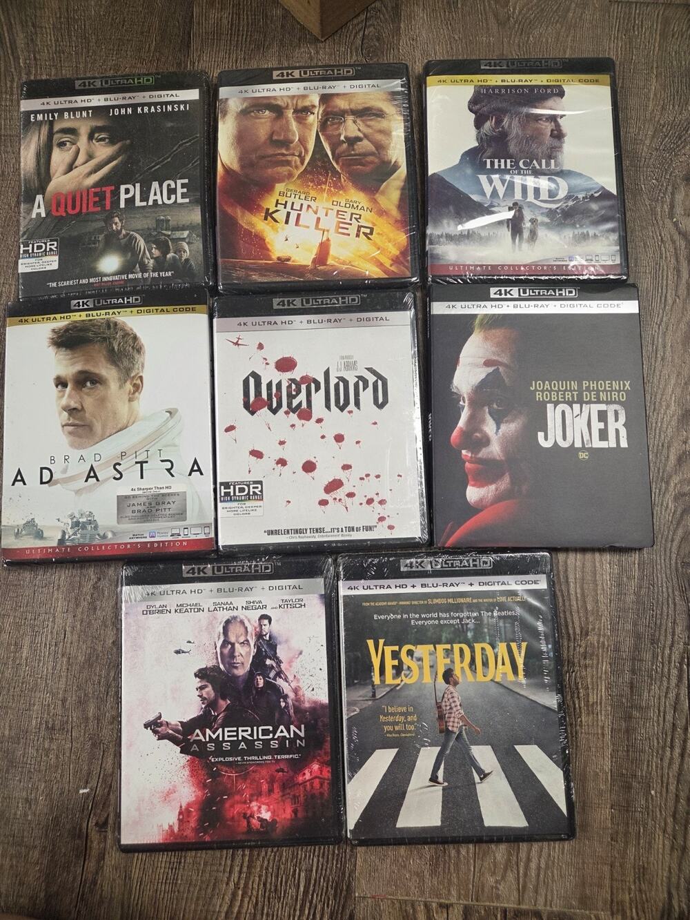 4K Ultra HD Sealed BRAND NEW Movies Blu-Ray Lot of 8